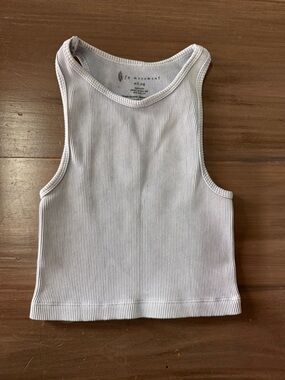 Free People Movement High Neck Ribbed Tank Women’s M/L Light Sky Blue